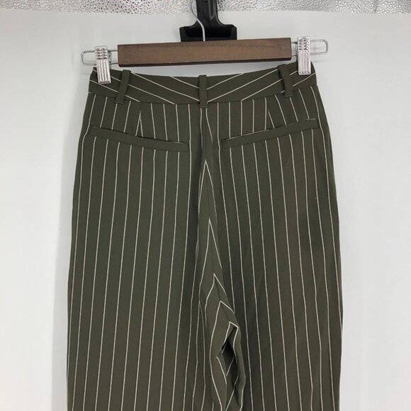 Aritzia Babaton Modesto Dress Pants Green with White strips Size 00 - Picture 5 of 16